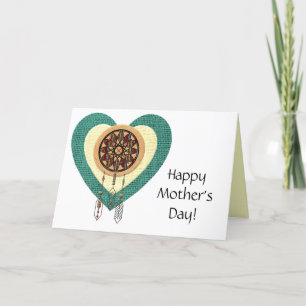 Festiva Tarjeta feliz del día de la madre con Dreamcatcher