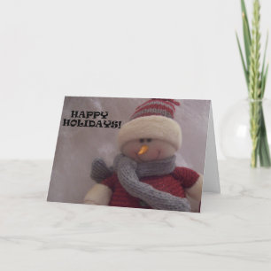 Festiva TARJETA FELIZ del MUÑECO DE NIEVE - modificada