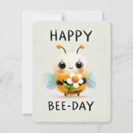 Festiva Tarjeta Feliz Día de Abejas - Abeja con Flor