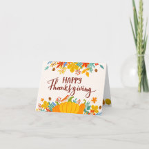 Tarjeta Feliz Día de Acción de Gracias