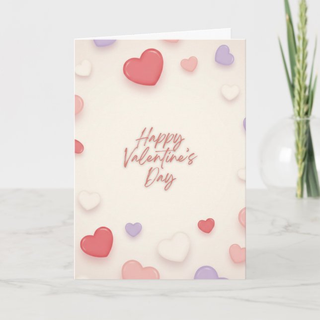 Festiva Tarjeta Feliz Día de San Valentín (Anverso)