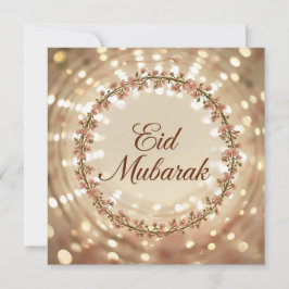 Festiva Tarjeta Feliz Eid Mubarak 