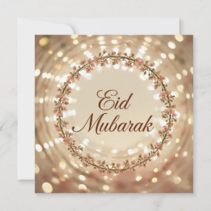 Festiva Tarjeta Feliz Eid Mubarak 