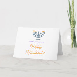 Festiva Tarjeta feliz Hanukkah - personalizable
