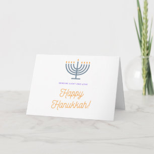 Festiva Tarjeta feliz Hanukkah - personalizable