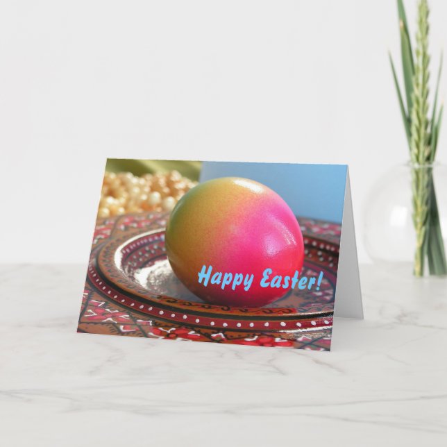 Festiva Tarjeta Feliz Pascua (Anverso)