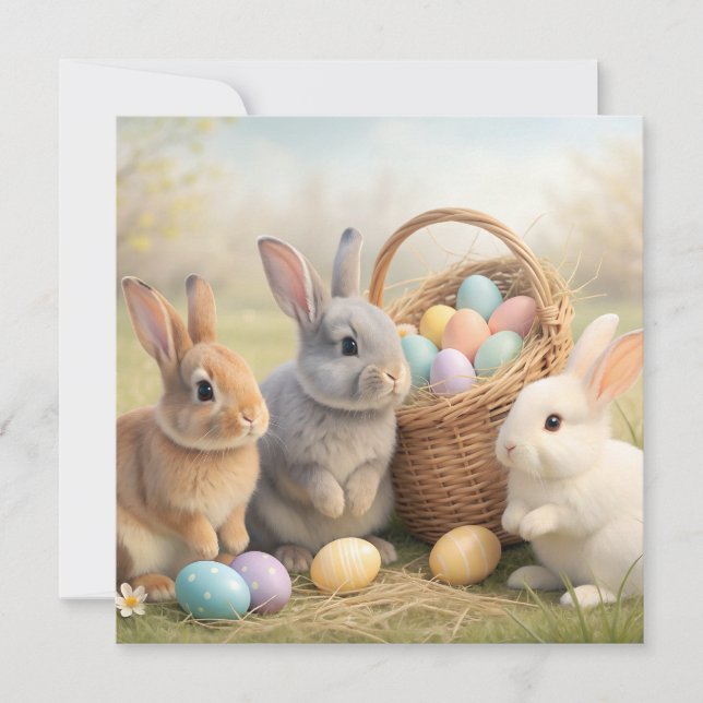 Festiva Tarjeta Feliz Pascua (Anverso)