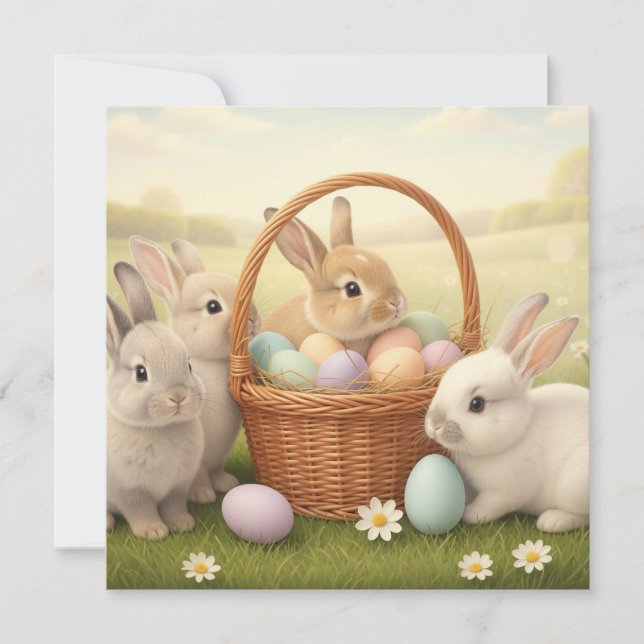Festiva Tarjeta Feliz Pascua (Anverso)