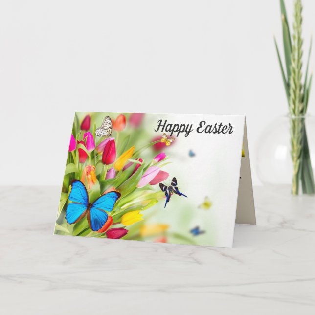 Festiva Tarjeta Feliz Pascua - fe (Anverso)