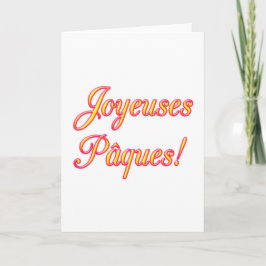 Festiva Tarjeta feliz Pascua, francés