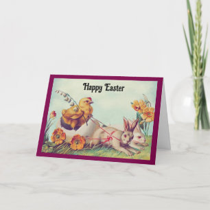 Festiva Tarjeta Feliz Pascua Para Un Niño