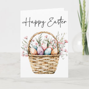 Festiva Tarjeta Feliz Pascua, Tarjeta de Cesta de Pascua