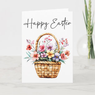 Festiva Tarjeta Feliz Pascua, Tarjeta de Cesta de Pascua