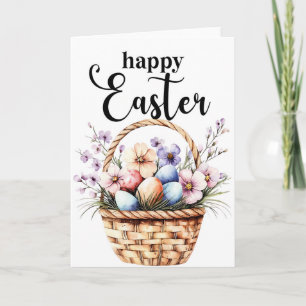 Festiva Tarjeta Feliz Pascua, Tarjeta de Cesta de Pascua