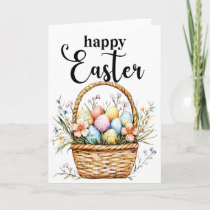 Festiva Tarjeta Feliz Pascua, Tarjeta de Cesta de Pascua