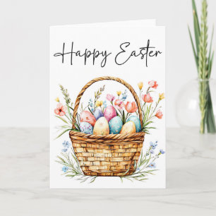 Festiva Tarjeta Feliz Pascua, Tarjeta de Cesta de Pascua