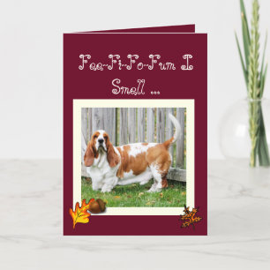 Festiva Tarjeta feliz w/Basset, Turquía, y empanada de la