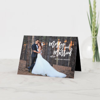 Festiva Tarjeta feliz y casada de la foto del día de