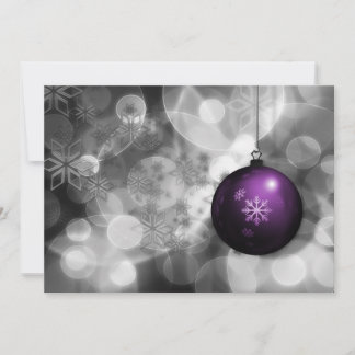 Festiva tarjeta festividad de plata morada vacaciones de n