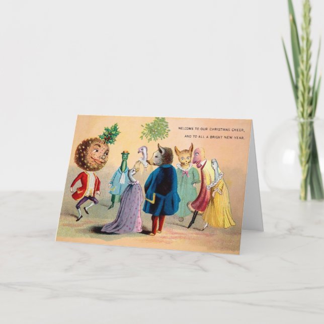 Festiva Tarjeta Fiesta de Navidades impares de Victoria (Anverso)