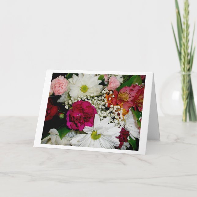 Festiva Tarjeta Floral Bouquet Blank (Anverso)