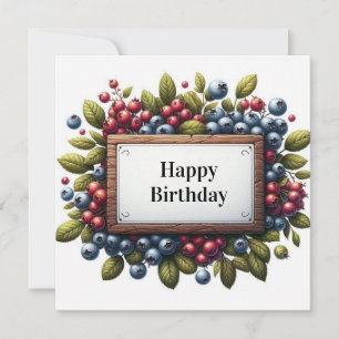 Festiva tarjeta floral de feliz cumpleaños