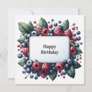 Festiva tarjeta floral de feliz cumpleaños