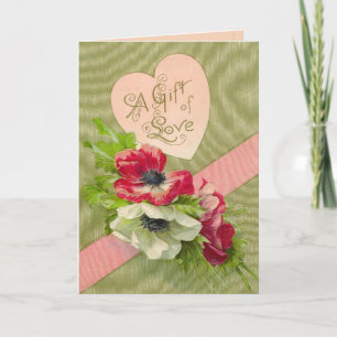 Festiva Tarjeta floral de la tarjeta del día de San