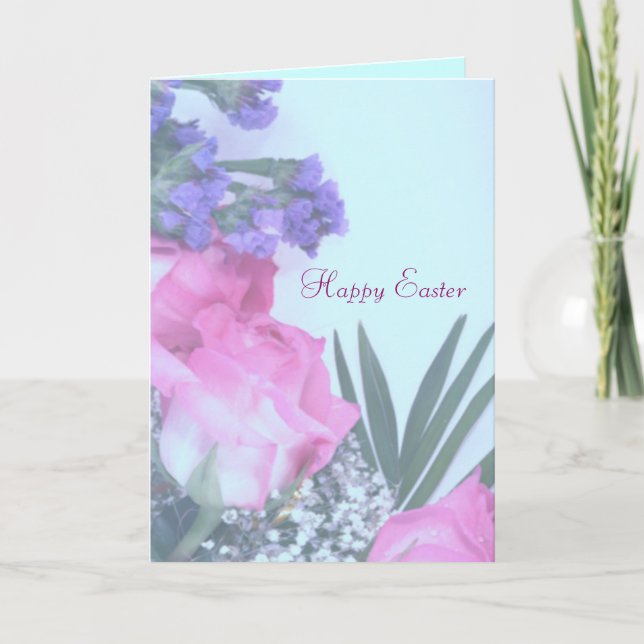 Festiva Tarjeta Floral de Pascua (Anverso)
