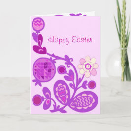 Festiva Tarjeta Floral Deco de Pascua