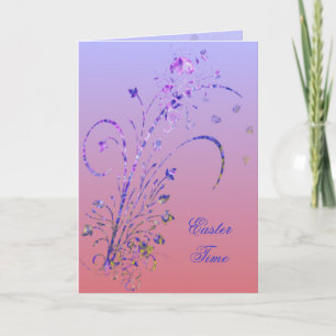 Festiva Tarjeta Floral Deco de Pascua