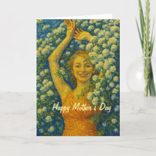 Festiva Tarjeta floral del Día de la Madre