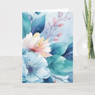 Festiva Tarjeta Floral recuperarse pronto