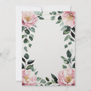 Festiva Tarjeta floral rosa personalizable para cualquier 