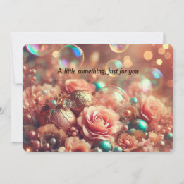 Festiva Tarjeta floral suave • Celebración romántica de ro
