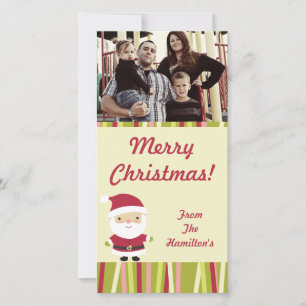 Festiva Tarjeta FOTOGRAFÍA 4x8 Jolly St.Nick