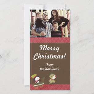 Festiva Tarjeta FOTOGRAFÍA de juegos 4x8 para pingüinos/Na