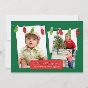 Festiva Tarjeta fotográfica 5x7 3 Navidades fotográficos