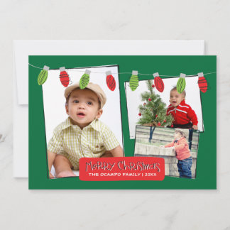 Festiva Tarjeta fotográfica 5x7 3 Navidades fotográficos