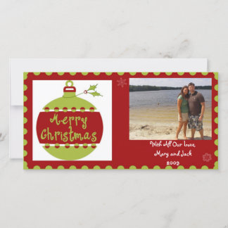 Festiva Tarjeta fotográfica Ball para navidades