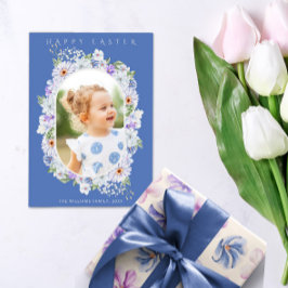 Festiva Tarjeta fotográfica Botánica de Pascua Floral de e