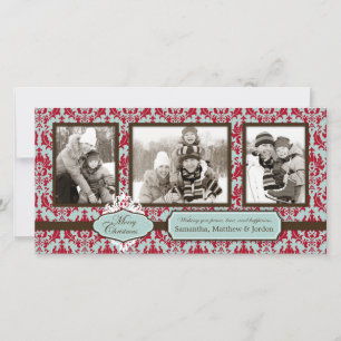 Festiva Tarjeta fotográfica Brocade Retro