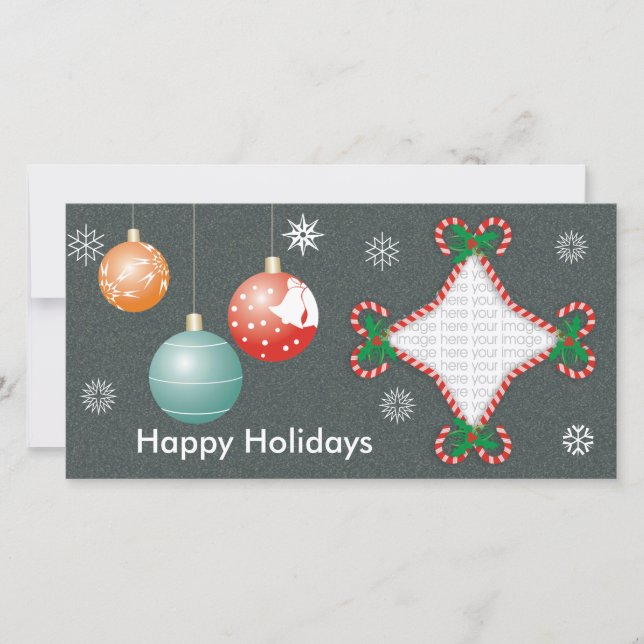 Festiva Tarjeta fotográfica Candy Cane (Anverso)