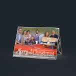 Festiva Tarjeta fotográfica Chalkboard Merry Christmas<br><div class="desc">Tarjeta fotográfica navideña de tipografía de Chalkboard Tarjeta fotográfica de Navidad</div>