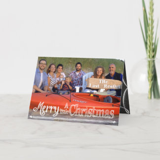 Festiva Tarjeta fotográfica Chalkboard Merry Christmas