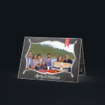Festiva Tarjeta fotográfica Chalkboard Merry Christmas<br><div class="desc">Tarjeta fotográfica navideña de tipografía de Chalkboard Tarjeta fotográfica de Navidad</div>