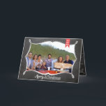 Festiva Tarjeta fotográfica Chalkboard Merry Christmas<br><div class="desc">Tarjeta fotográfica navideña de tipografía de Chalkboard Tarjeta fotográfica de Navidad</div>