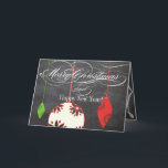 Festiva Tarjeta fotográfica Chalkboard Merry Christmas<br><div class="desc">Tarjeta fotográfica navideña de tipografía de Chalkboard Tarjeta fotográfica de Navidad</div>