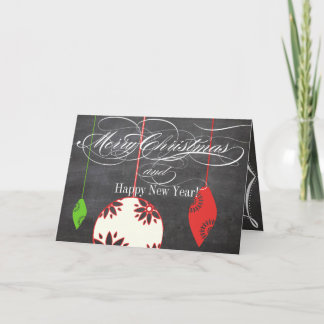 Festiva Tarjeta fotográfica Chalkboard Merry Christmas