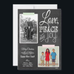 Festiva Tarjeta fotográfica Chalkboard Red Green Washi<br><div class="desc">Etiquetas de direcciones REintermitentes coincidentes y sellos disponibles. Envíe un correo electrónico a seasidepapercompany@gmail.com para obtener más detalles.</div>